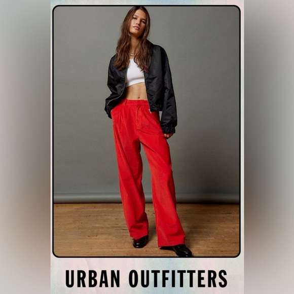 BDG Pants - BDG Urban Outfitters‎ Grandpa 100% Cotton Red Corduroy Baggy Trouser Pant Size 0